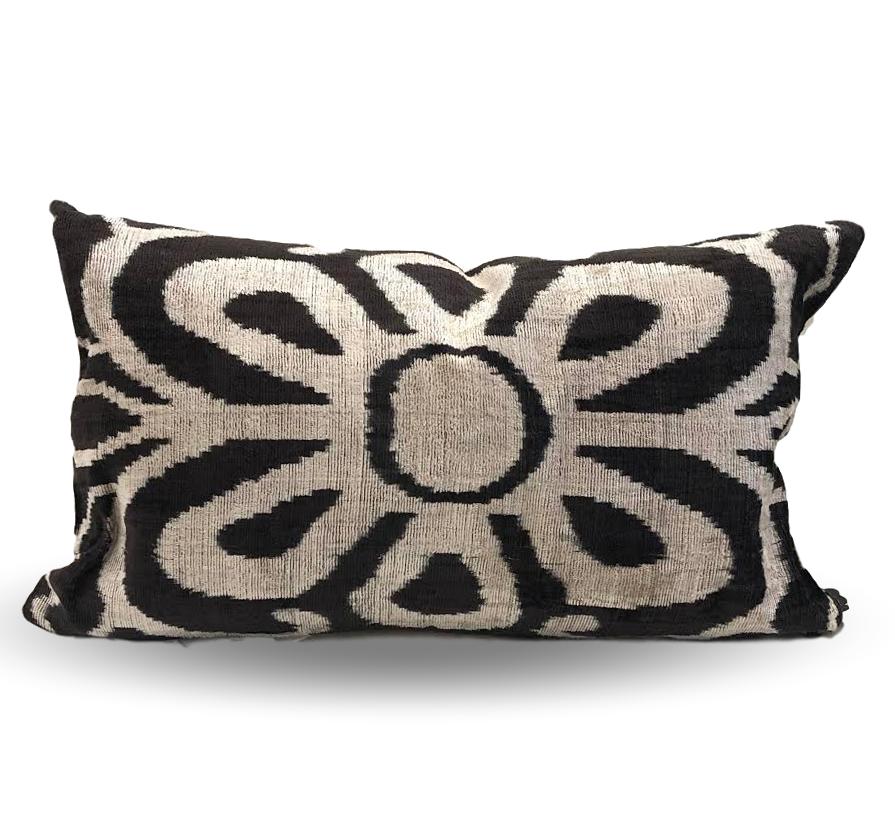 Brown and Tan Flower Pillow