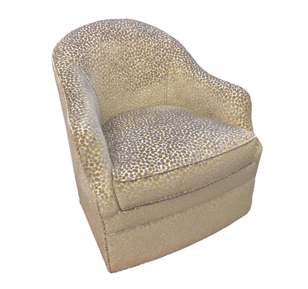 Custom Upholstered Swivel Arm Chair