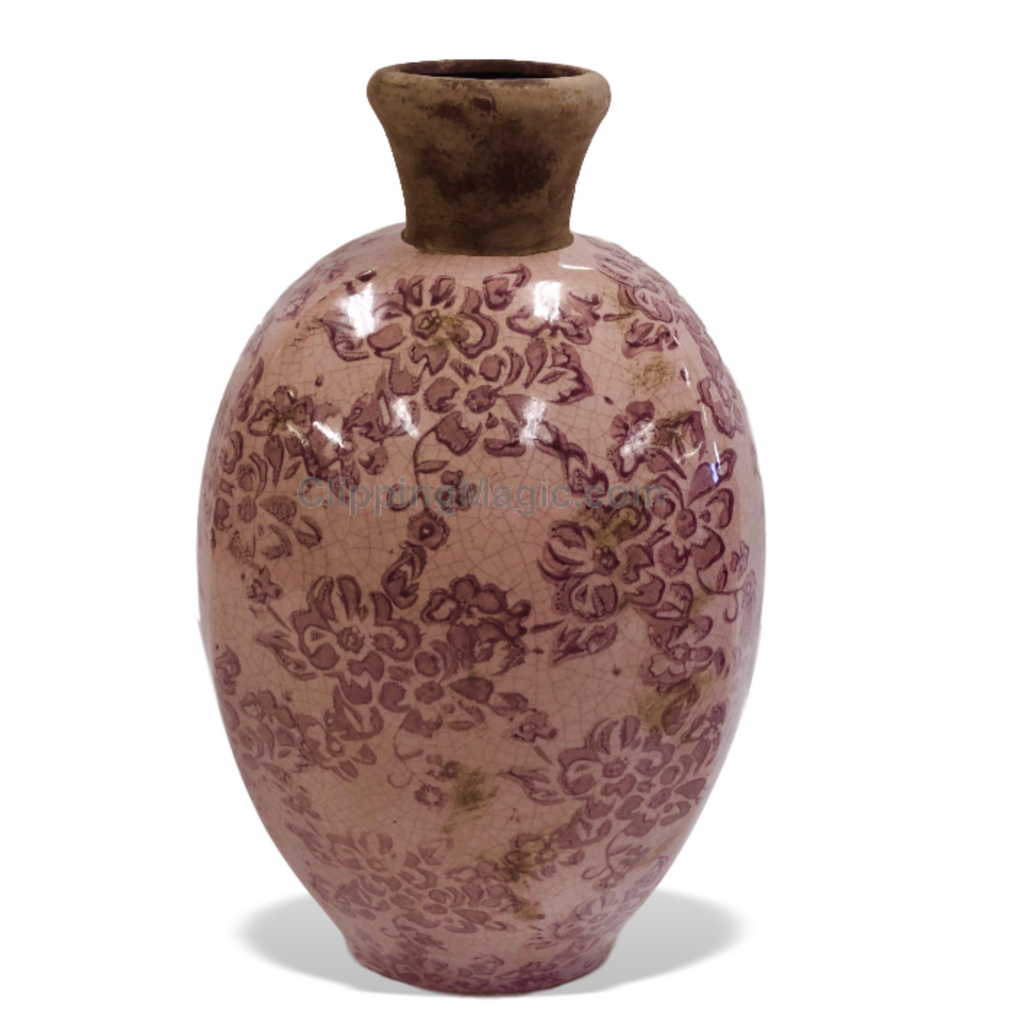 Ceramic Pink Vase - Short