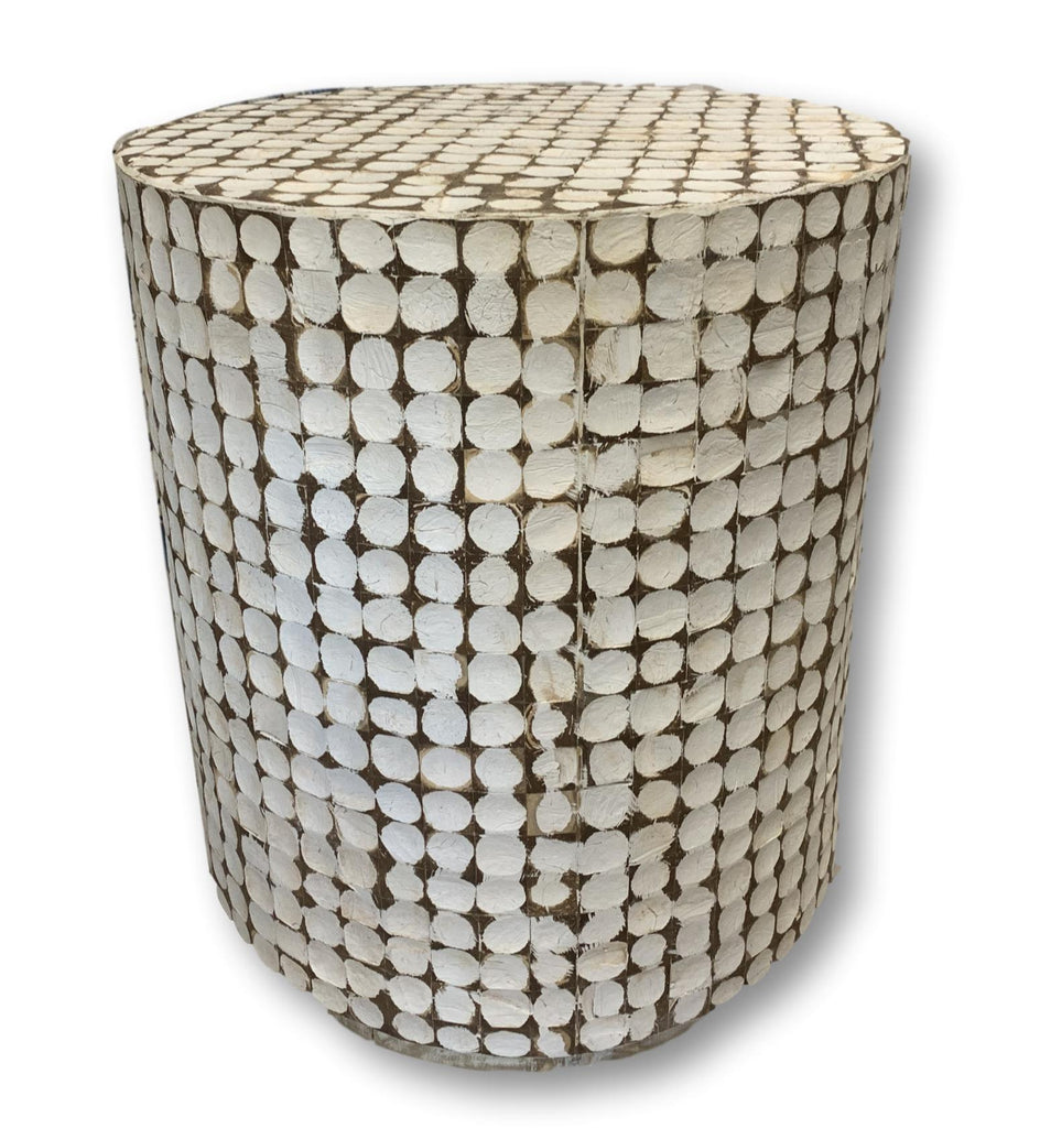 Unique White Cylinder Table